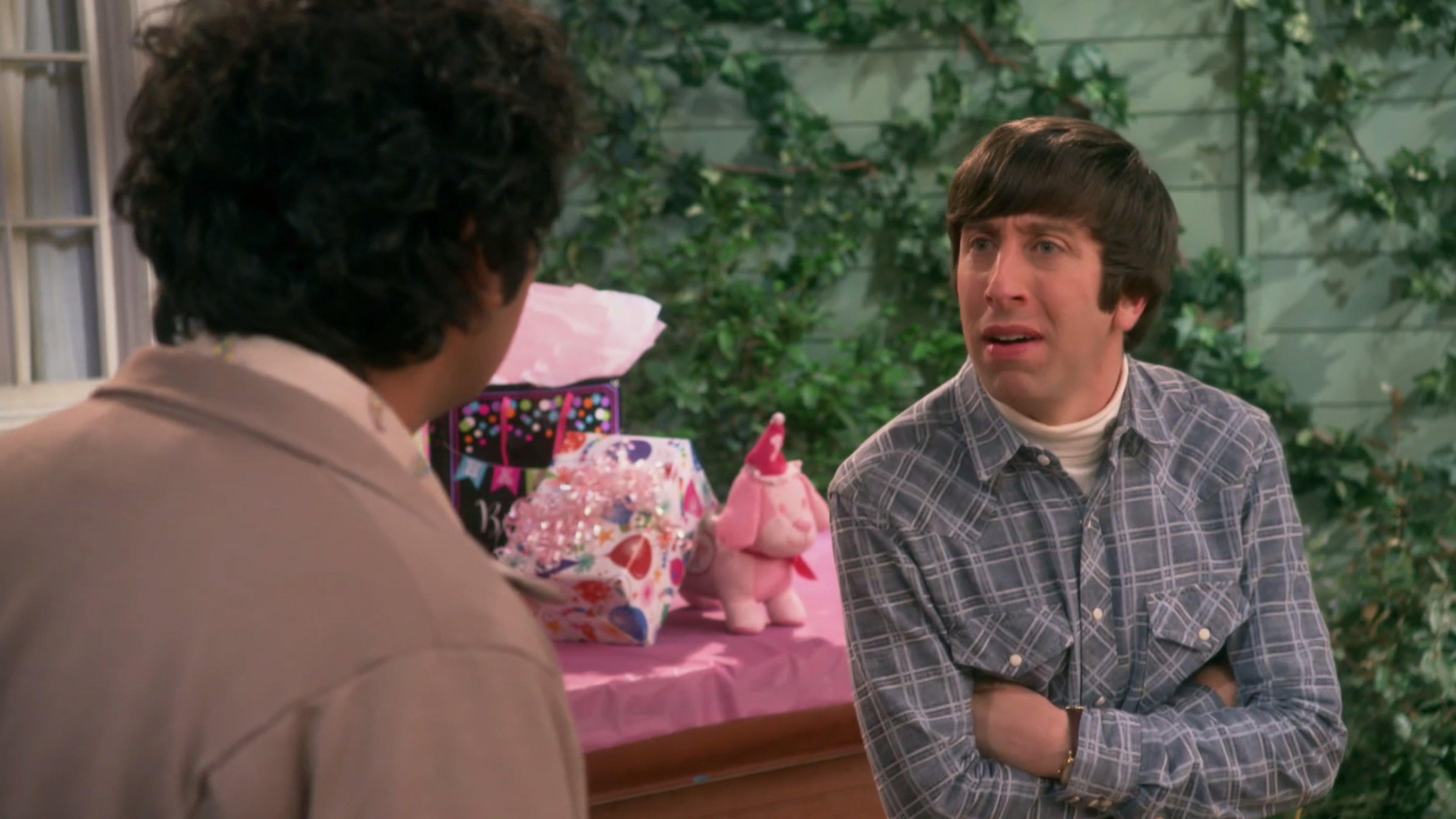 Howard: Our friends should be here any second!  Raj: Those are the only other people you invited?  What about the kids from the Daddy and Me class?  Howard: Oh, grow up.